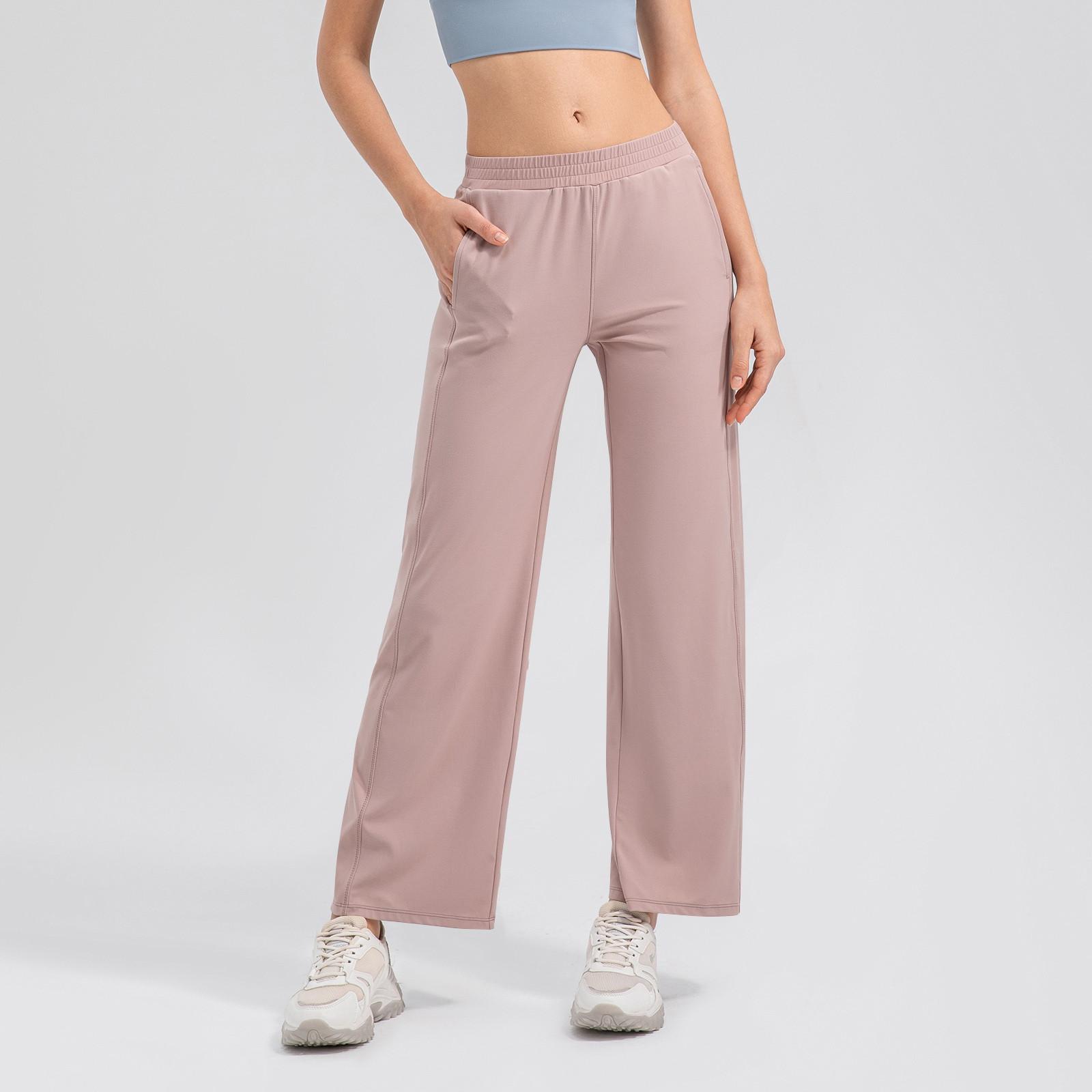 

Женские брюки с высокой талией для контроля живота, спортивные тренировки, бег, йога, тренажерный зал, танцевальные брюки XL розовый