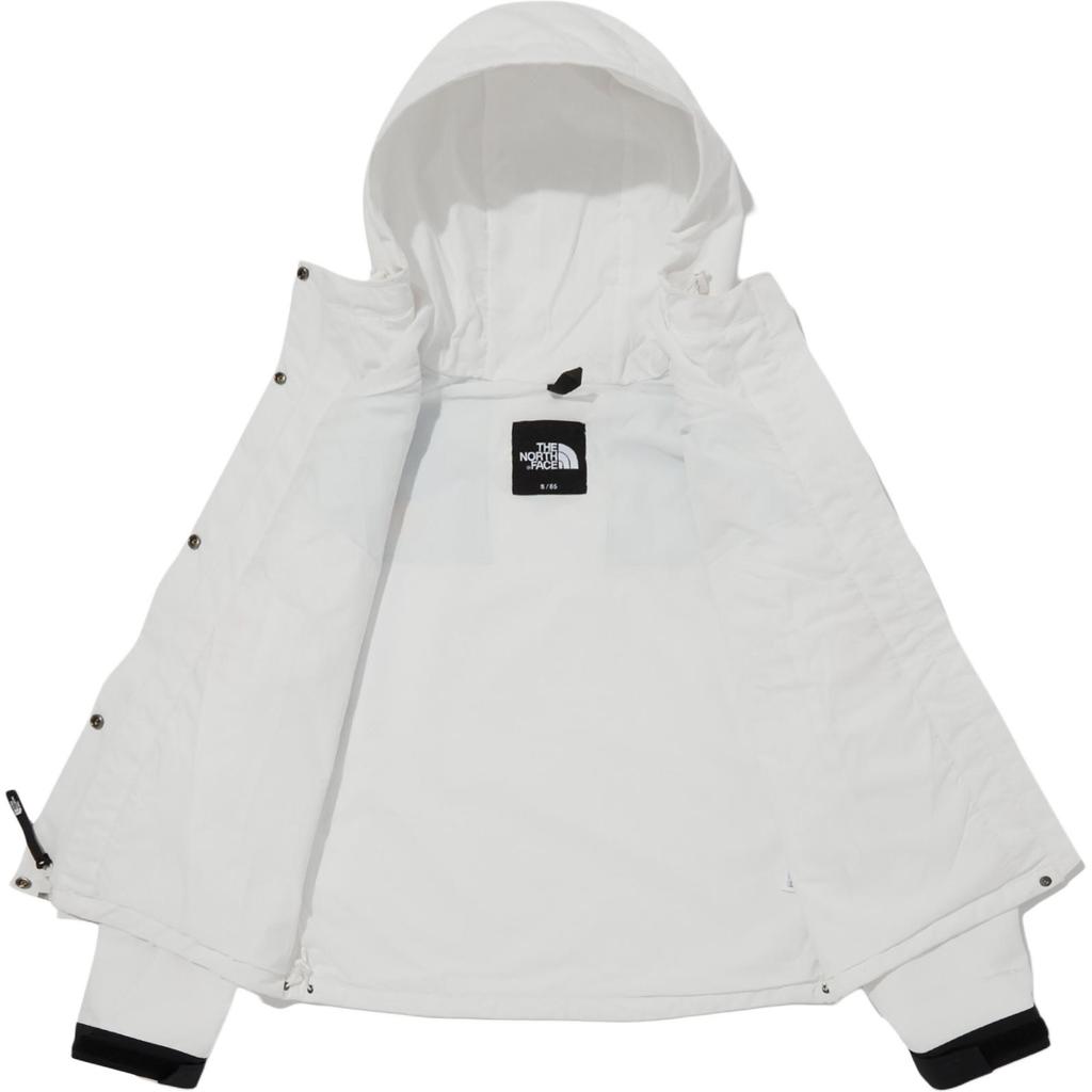 The North Face Mountain Color Block Logo Embroidered Casual Full Zip Long Sleeve Hard Shell Jacket Women jackets Ivory NJ2HQ80A