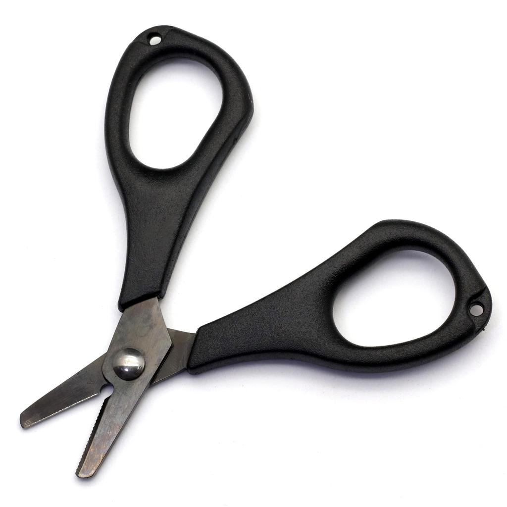 TUNUKE PE Line Cutter Scissors for Titanium Serrated Rounded Tip Fishing, Heavy-Duty Coated, Blade, (FTC01)