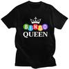 Custom Bingo Queen T Shirt for Men Tshirt Tee T-shirts Loose Fit Clothing - Men's Summer Cotton Graphic Tee