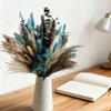 1 Bunches Blue Dried Flowers - 17" Boho Style Artificial Pampas Grass Ideal for Home Decor, Wedding Decor, Bridal Bouquets, Floral Arrangement