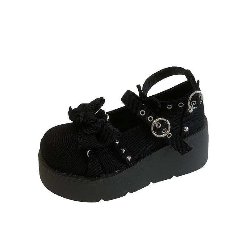 

Мода 2024 Женская обувь Мэри Джейн Женские туфли на высоком каблуке Модные сандалии для платья с ремешком и пряжкой Туфли-лодочки Женские Новые Каблуки с бантом-бабочкой Женские 40 чёрный