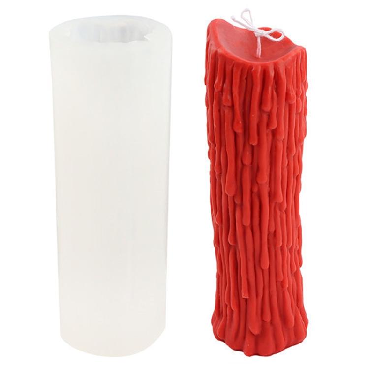 

Pillar Candle Mold Easy to De-mold for DIY Crafting Candle Soap Plaster Ornament 1