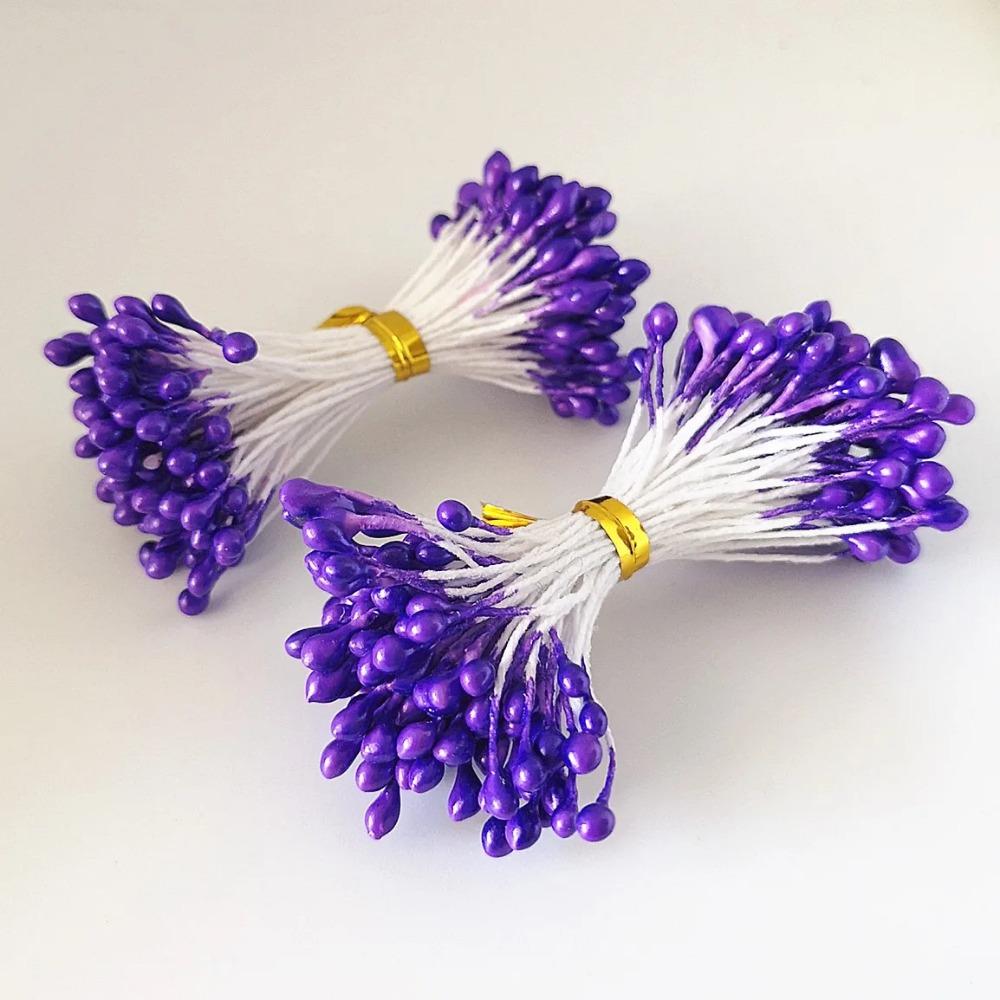 Multicolor 3mm 500pcs Artificial Sugar Flower Stamen For Craft Home Wedding Decoration Cake Decoration and DIY Pistil Stamen