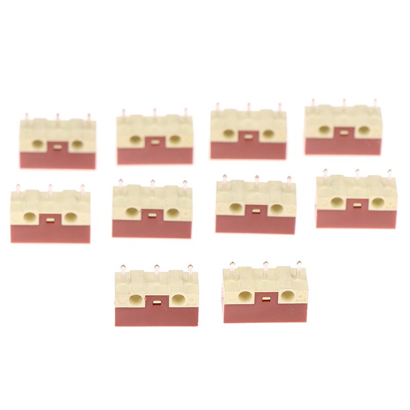 

4/10 шт. Безшумний мікроперемикач 20 мільйонів натискань термін служби Комп ютерна миша Беззвучні мікроперемикачі 3 контакти