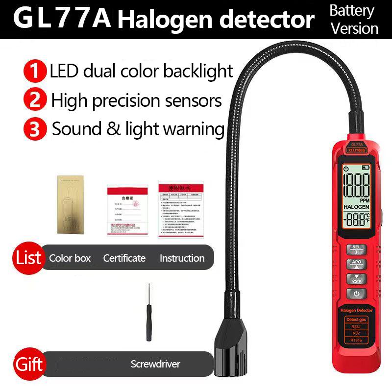 Professional Air Conditioning Highprecision Detection Automotive Gas Finder Rechargeable HVAC Refrigerant Leak Detector Halogen Freon Sniffer for Home