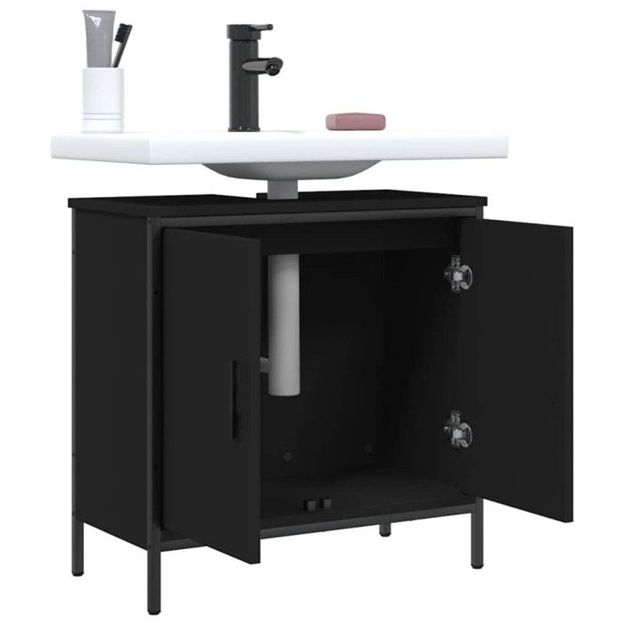 VidaXL Bathroom Vanity Cabinet, Under-Sink Cupboard with Door, Storage Unit, Toilet Organizer 842446