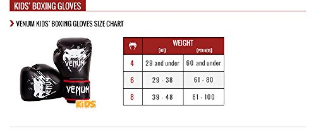 Venum Contender Boxing Gloves 6 oz Kids' - Black/Red -