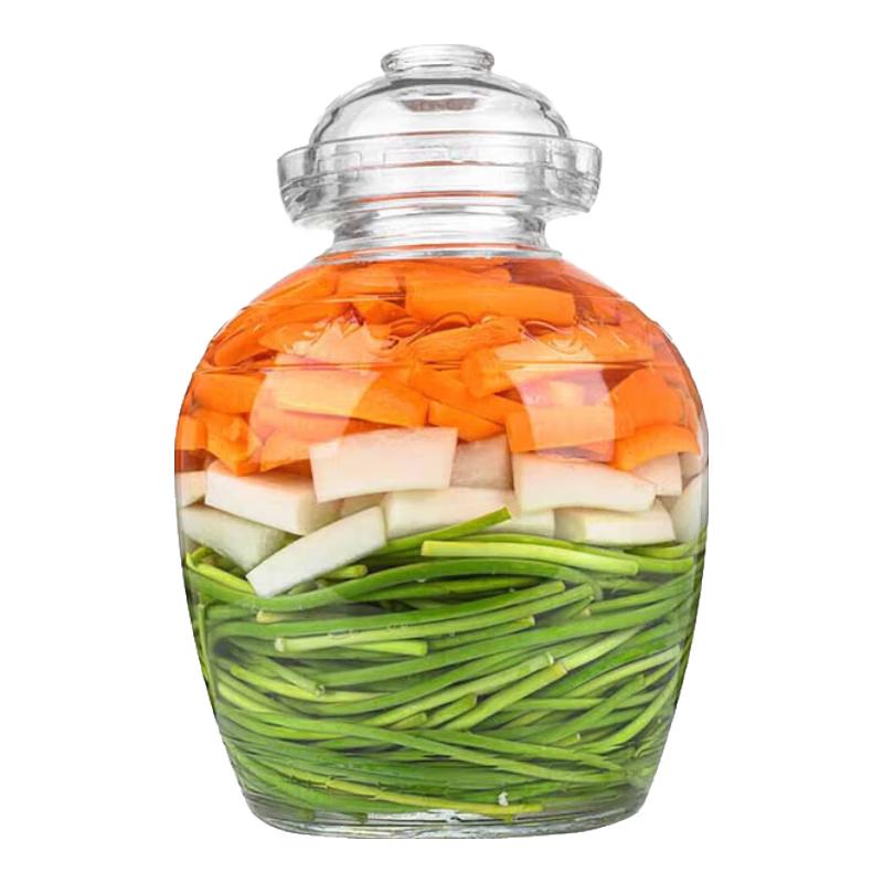 Jingqingfu Glass Pickle and Sauerkraut Jar with Sealed Lid