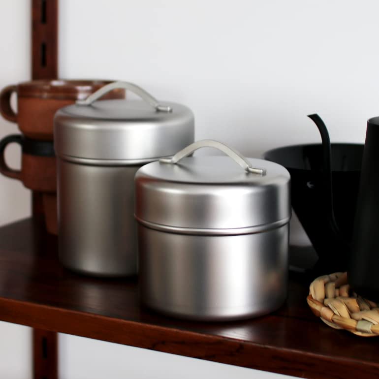 Kobo Aizawa Stainless Steel Coffee Can S Size Coffee Canister Airtight Storage Container That Prevents Oxidation and Flavor Deterioration