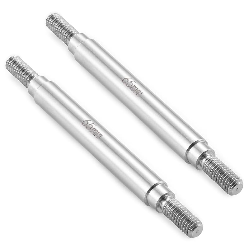 

TRZX 1/10 axis SCX10 TRX-4 2Pcs Stainless Steel Pull Rod Link Linkage for RC Crawler Car (65mm)