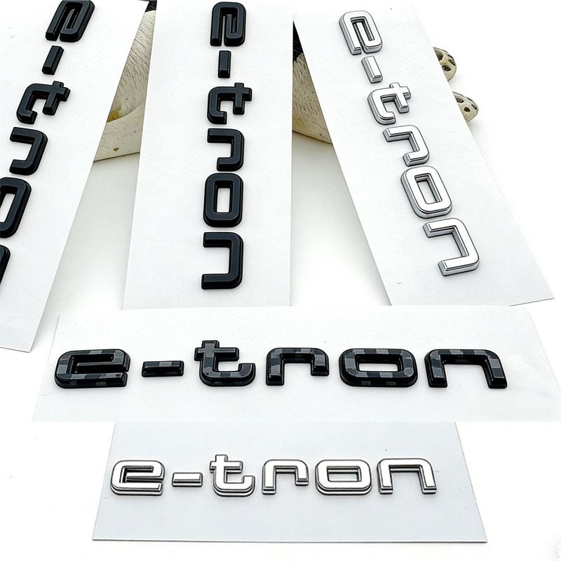 etron labeling car stickers for q2 pure electric rear mark new q2 e-tron sports refit tail displacement carbon fiber logo