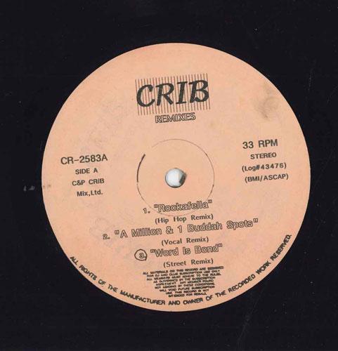 12inch Record VARIOUS  Crib Remixes CR2583 CRIB REMIXES US Rap  HipHopRB Used