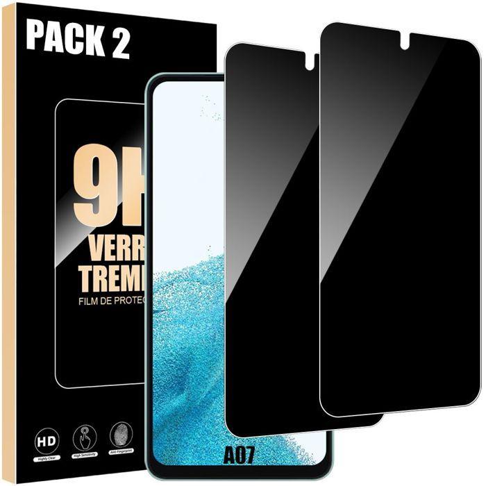 Film de protection en verre trempé - BOOLING - Samsung Galaxy A07 - Anti-espion - Lot de 2 - Résistant aux chocs