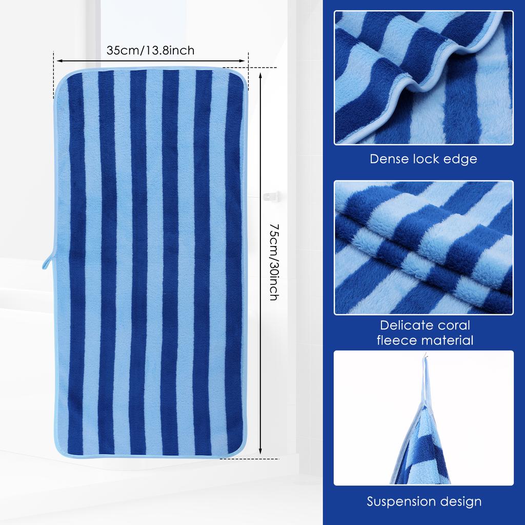 2Pcs Coral Velvet Towels 75x35CM Quick Drying Washing Towel Soft Comfortable Face Washcloths Bathroom Supplies for Shower Travel