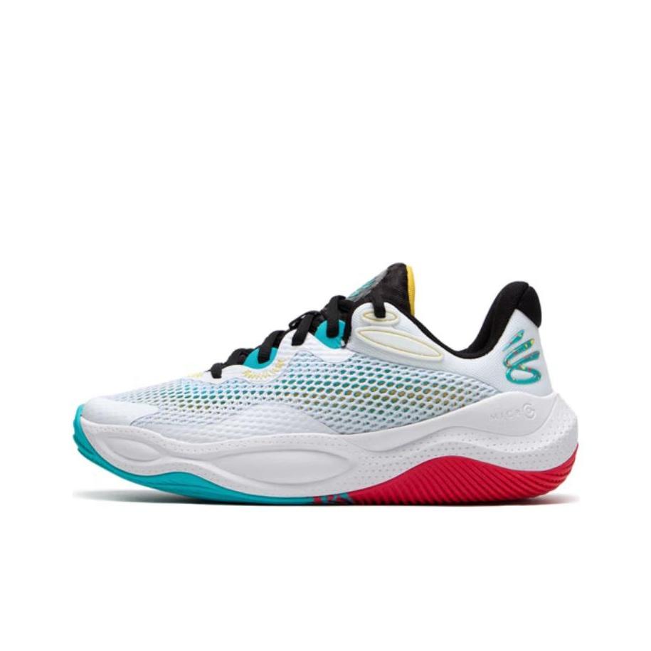 Under Armour Curry Splash 24 AP White Cool Pink Belt Blue Unisex Sneakers 3027262-100
