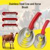 Stainless Steel Bristle Sawtooth Comb and Sweat Scraper - Anti-itch Pet Hair Removal Brush