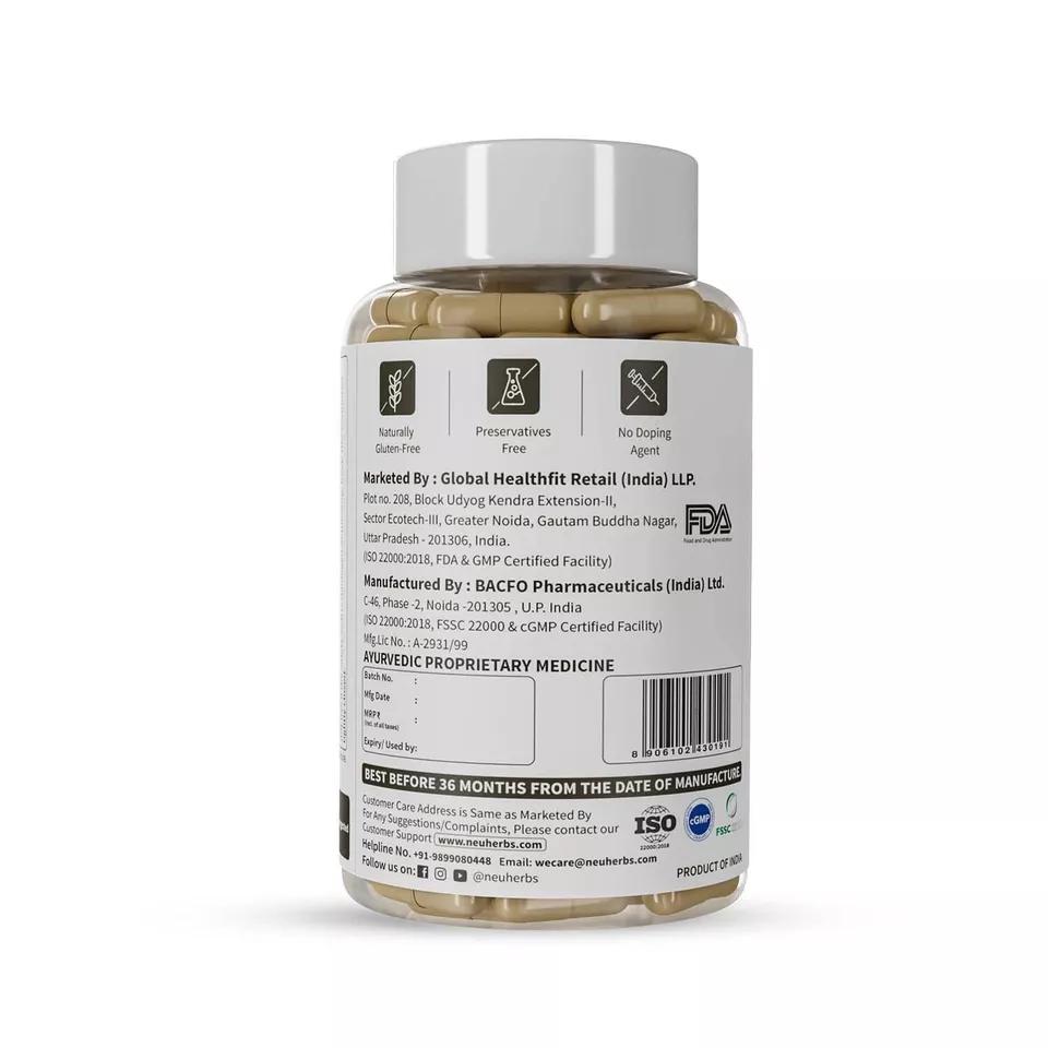 Neuherbs Shilajit Gold Ultra 60 Capsules For Men | Boost Energy, Stamina Strength & Testosterone Level