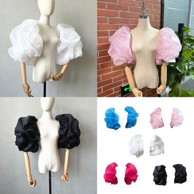 Elegant Lantern Sleeves Bridal Puff Arm Covers Breathable Nylon Arm Sleeves For Wedding And Formal Event Arm Decoration