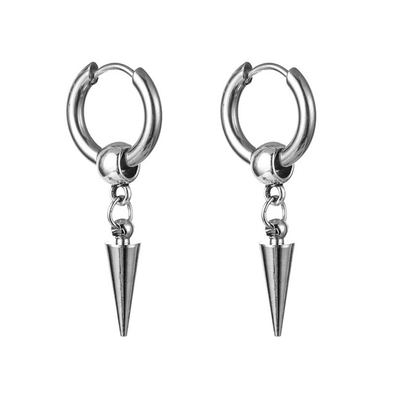 1 Pair Different Types Shape Unisex Silver Color Stainless Steel Piercing Earring For Women Men Punk Gothic Barbell Earring
