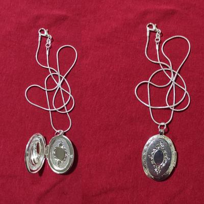 925 Sterling Silver Oval Round Photo Frame Pendant Necklace 18 /20 -28 /30 Inch Snake Chain For Woman Man Wedding Jewelry