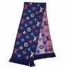 Great Scarf Escalp Logo Mania Navy Wool Women M70899 Used