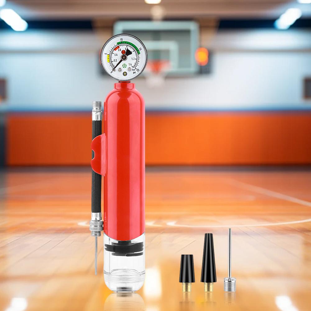 20PSI Handheld Ball Pump with Gauge Manual Tire Pump Waterproof Motorcycle Tyre Inflator Sports Accessories