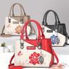 Large Capacity Handbag Bag National Style Embroidery Mother Gift Peony Flower Atmosphere Shoulder Messenger Bag Dignified