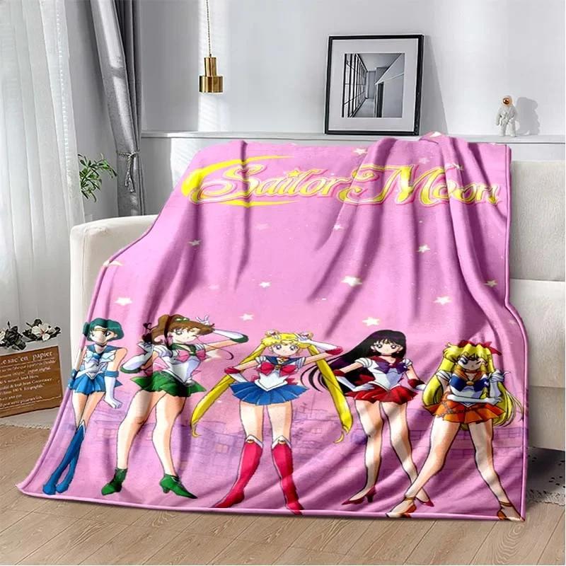 Pătură drăguță S-Sailor-Moon cu desene animate 3D imprimate modă moale confortabilă sufragerie dormitor canapea pat pătură de călătorie cadou de aniversare pentru copii