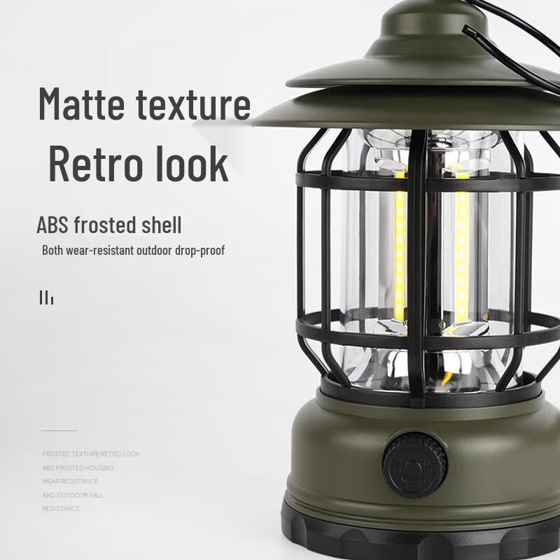 Vintage Rechargeable Camping Lantern: Portable Outdoor Hurricane Lamp for Tent & Atmosphere Lighting