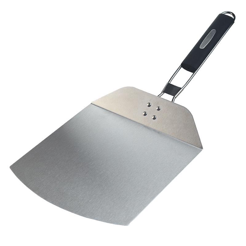 Stainless Steel Folding Pizza Peel & Cake Spatula - Round & Square Baking Tool