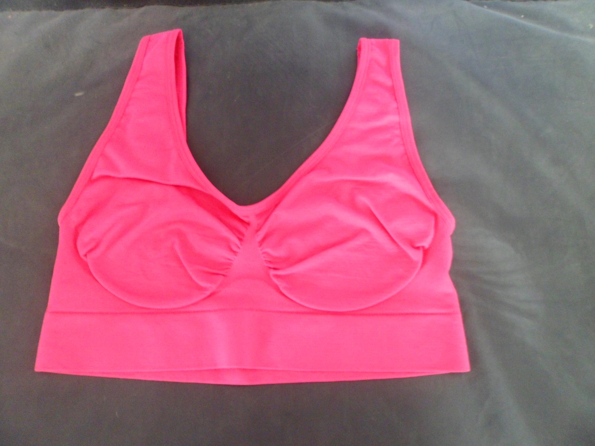 

Красивый женский спортивный топ-бра AHH - Однослойный, Маленький топ, Дизайн с обхватом груди M розы красного