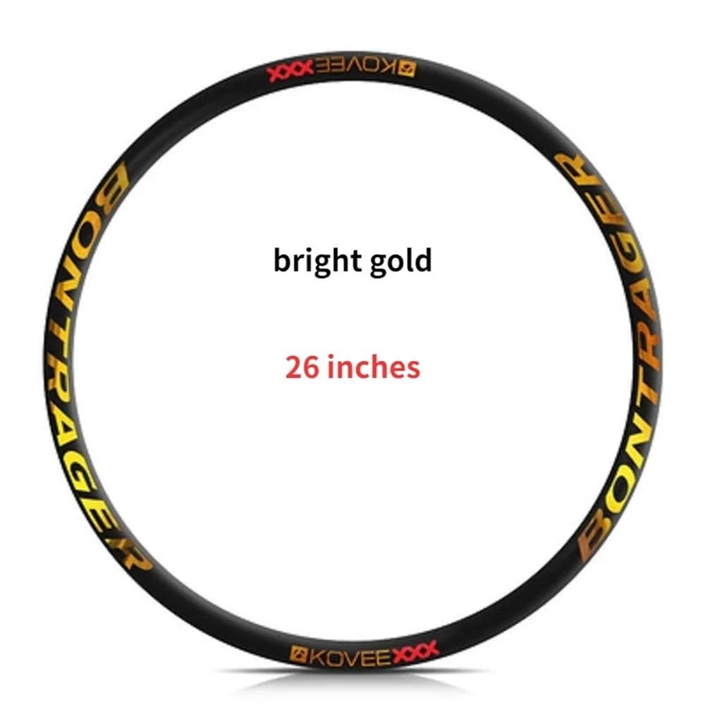 26" 27.5" 29" Samolepka na ráfek kola MTB Silniční kolo Nálepka na kolo Vodotěsná Samolepka na kolo Cyklistické doplňky Dekorace (Jasně stříbrná 27.5)