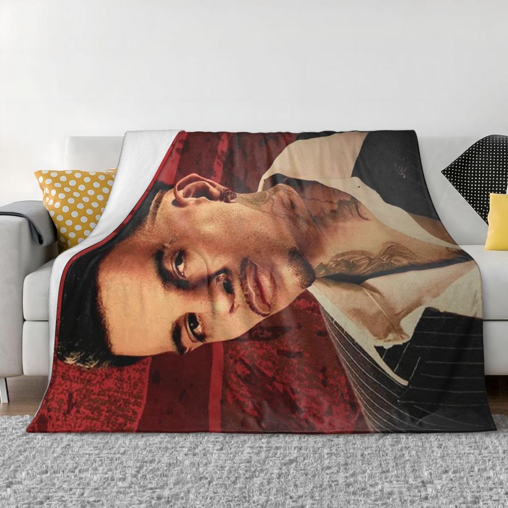 Rauw Alejandro Blankets Soft Warm Flannel Throw Blanket Bedding for Bed Living Room Picnic Travel Home Couch