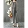 Loose Sleeveless Mid Length Striped Dress Loose Sleeveless Stripes Dress