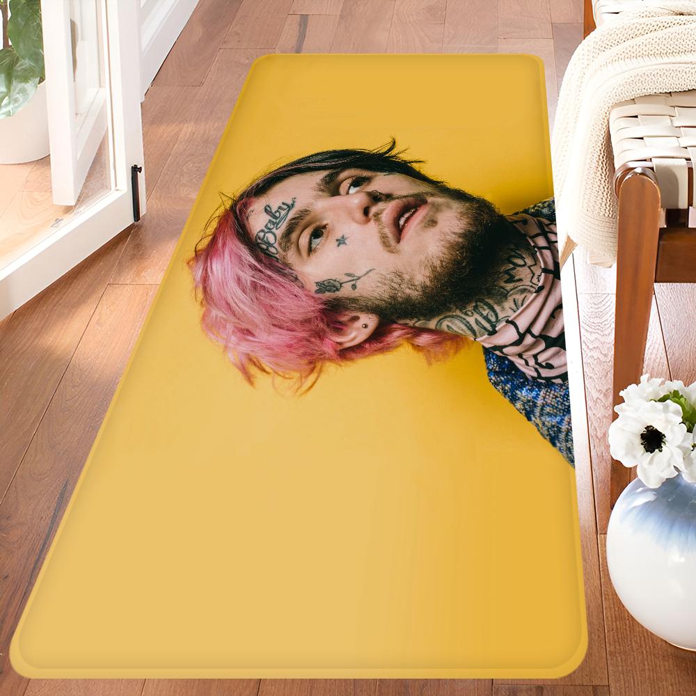 Rapper Lil P-Peep Fußmatte Rechteckig Rutschfest Zuhause Weich Badematte Vordertür Innen Außen Matte Hoteldekor Matte