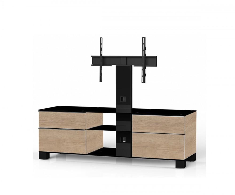 Sonorous MD8340 WOOD B-HBLK-LOAK - Black Glass, Black Aluminum, Light Oak, Sonorous