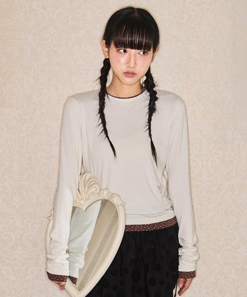 Isjabaibeu Star Layered Long Sleeve - Cream