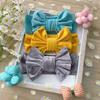 New 3pcs set, children's headband, baby golden velvet bow wide headscarf, baby headband.