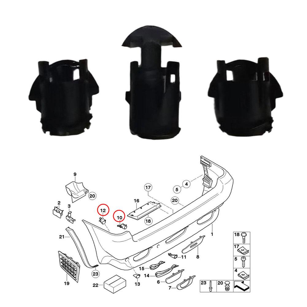 1 Pcs Car Rear Bumper Sensor Bracket 51128408389 391 392 For BMW For X5 For E53 99–2006 Automotive Accessories