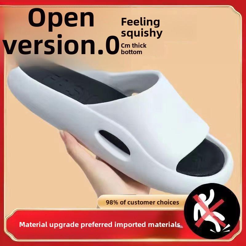 Men's Non-Slip Korean-Style Summer Slippers: Fashionable, Versatile, Casual, and Comfortable Thick-Soled Footwear for Home.