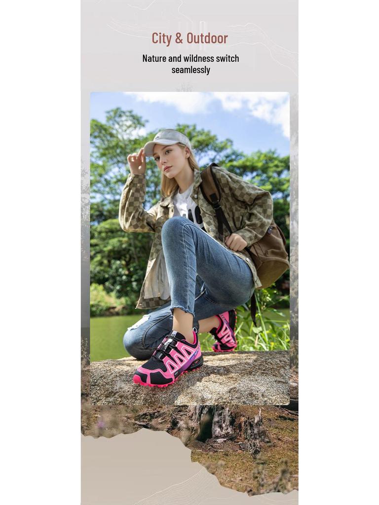 Women's Outdoor Trail Running & Hiking Shoes - Breathable, Plus Size, Ideal for Travel & Walking.