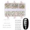 Glitter Rhinestones AB-Flat Back Shiny Stones Nail Art Decoration Mixed Sizes Nail Gems Crystal Strass Accessories