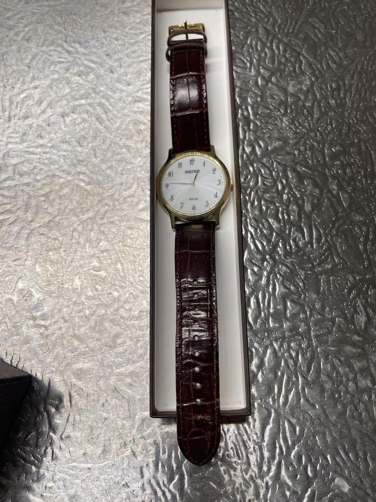 [USED] SEIKO Solar Watch Brown Leather