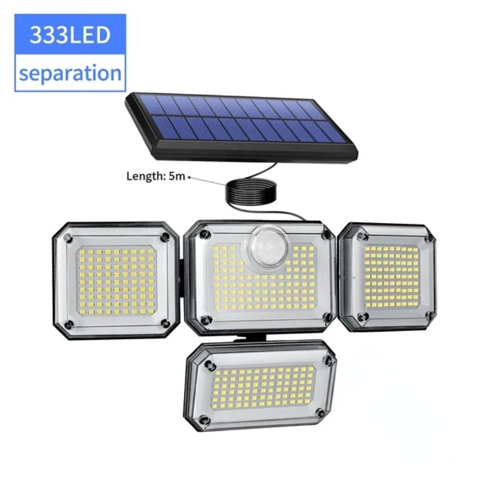 

333LED солнечные фонари уличный датчик движения индукционная регулируемая головка IP65 водонепроницаемый настенный светильник C-333LED