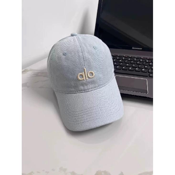 alo 3D Letter Embroidered Soft Top Baseball Cap for Women Casual and fashionable all-season Korean-style sun hat for men