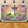 VIKAMA Easter Banner for Indoor  Outdoor Party Event Wall Background Home Garden Decoration Photography Background