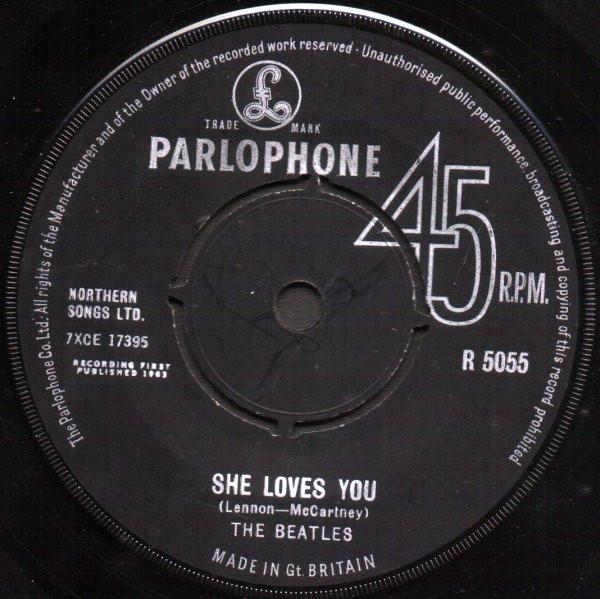 7inch Record BEATLES - She Loves You / I'll Get You R5055 Parlophone 1963 UK Rock Used