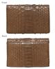Bercute Brown Business Card Case for Men and Women, Diamond Python Leather, Snakeskin Leather, Popular Brand, Genuine Leather, Slim Business Card