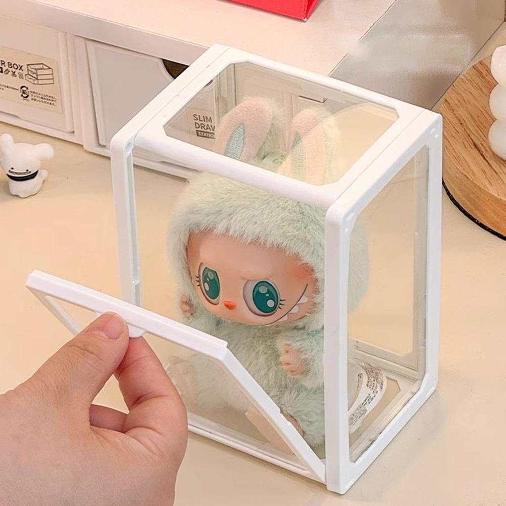 6pcs Display Box Glass Doll Storage Box Cotton Doll Blind Box Handmade Transparent Baby Cabinet